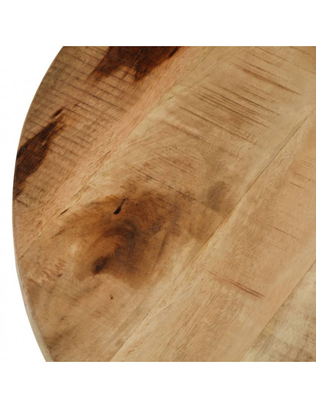 Tavolino da Salotto in Legno Massello Grezzo di Mango 65x32 cm