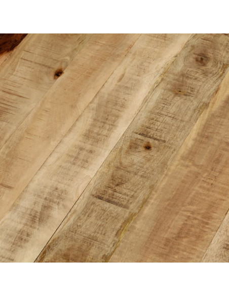 Tavolino da Salotto in Legno Massello Grezzo di Mango 65x32 cm