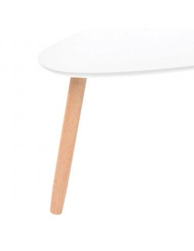 Set Tavolini da Caffè 2 pz in Massello di Pino Bianchi