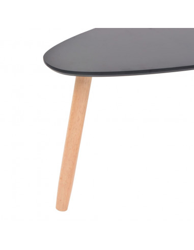 Set Tavolini da Caffè 2 pz in Massello di Pino Neri