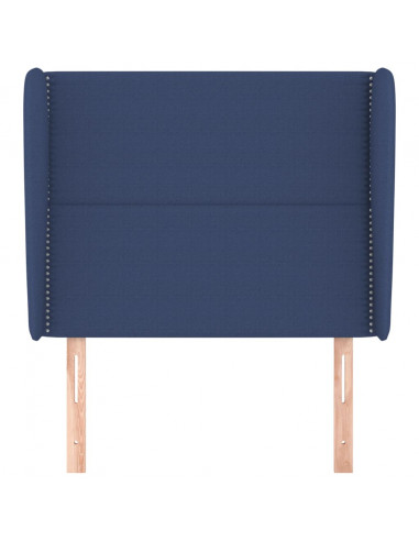 Testiera ad Orecchio Blu 93x23x118/128 cm in Tessuto