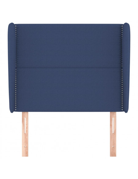 Testiera ad Orecchio Blu 93x23x118/128 cm in Tessuto
