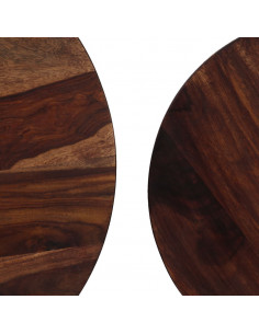 Set Tavolini da Salotto 2 pz in Massello di Sheesham 60x35 cm 2