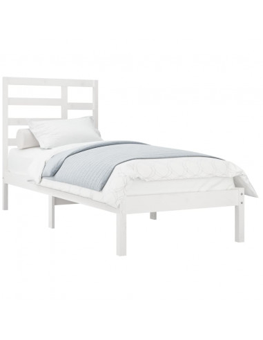 Giroletto Bianco in Legno Massello 75x190 cm Small Single