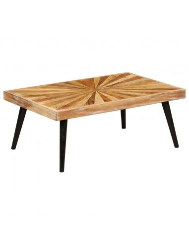 Tavolino da Salotto in Legno Massello di Mango 90x55x36 cm