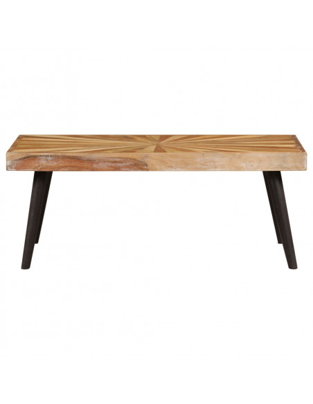 Tavolino da Salotto in Legno Massello di Mango 90x55x36 cm