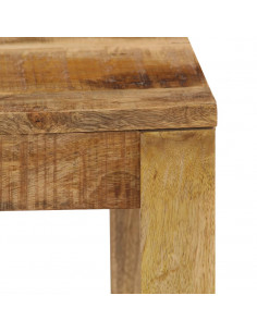 Tavolino da Salotto in Legno Massello di Mango 80x80x40cm 2