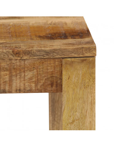 Tavolino da Salotto in Legno Massello di Mango 80x80x40cm