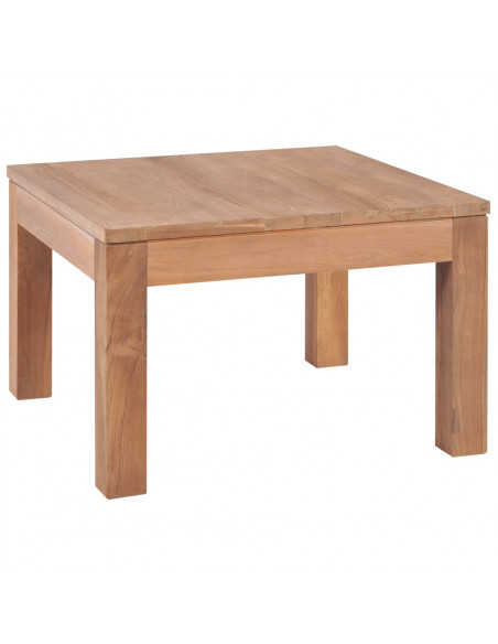Tavolino da Salotto Legno Massello di Teak Naturale 60x60x40 cm