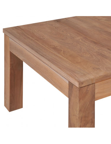 Tavolino da Salotto Legno Massello di Teak Naturale 60x60x40 cm