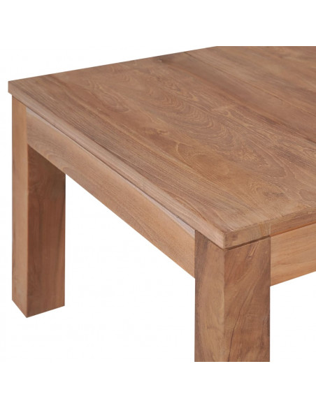 Tavolino da Salotto Legno Massello di Teak Naturale 60x60x40 cm