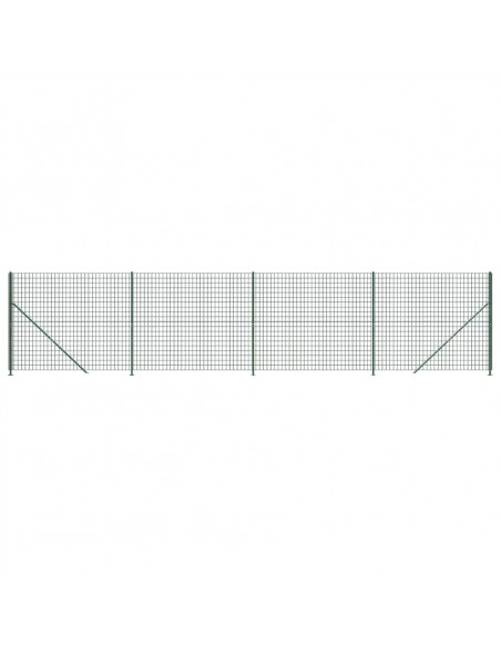Recinzione Metallica con Flangia Verde 1,8x10 m