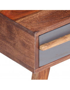 Tavolino da Salotto Grigio 110x50x40 cm in Legno di Sheesham 2