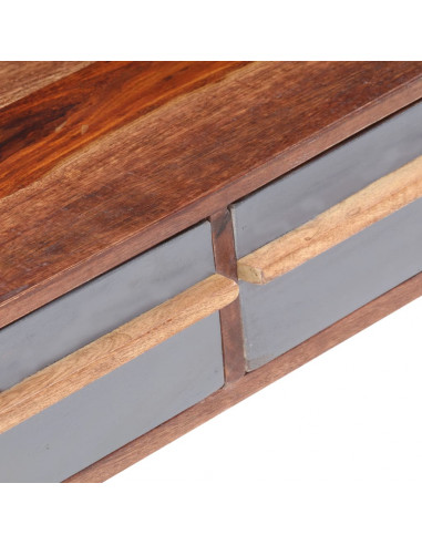 Tavolino da Salotto Grigio 110x50x40 cm in Legno di Sheesham