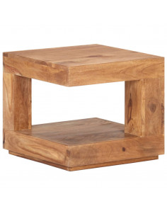 Tavolo da Salotto 45x45x40 cm in Legno Massello di Acacia 2