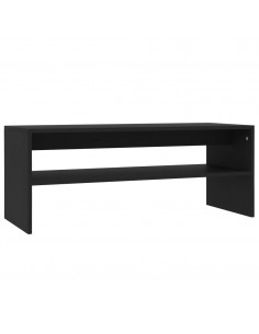 Tavolino da Salotto Nero 100x40x40 cm in Legno Multistrato 2