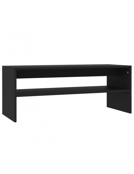 Tavolino da Salotto Nero 100x40x40 cm in Legno Multistrato