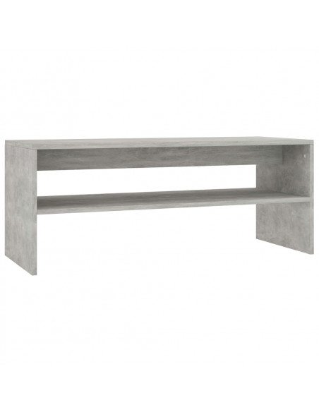 Tavolino Salotto Grigio Cemento 100x40x40 cm Legno Multistrato