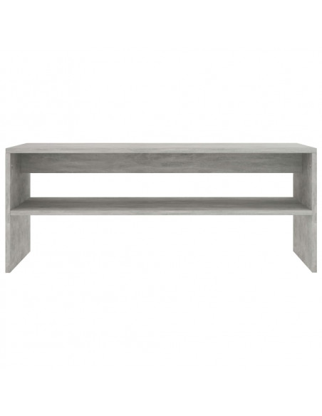 Tavolino Salotto Grigio Cemento 100x40x40 cm Legno Multistrato