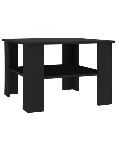 Tavolino da Salotto Nero 60x60x42 cm in Legno Multistrato