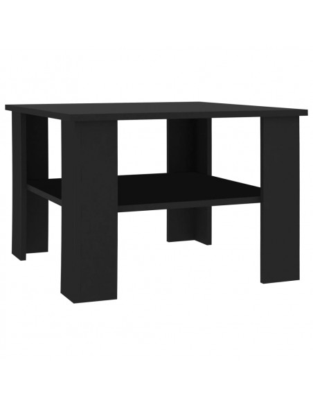 Tavolino da Salotto Nero 60x60x42 cm in Legno Multistrato