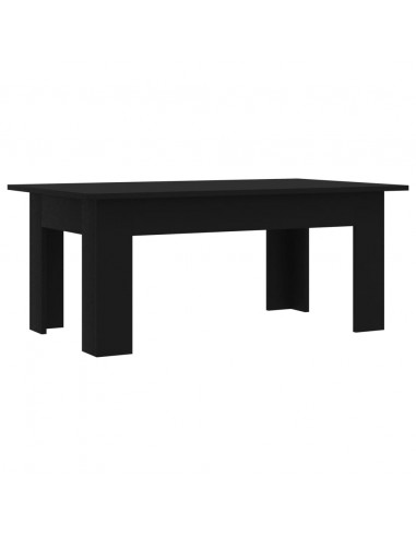 Tavolino da Salotto Nero 100x60x42 cm in Legno Multistrato