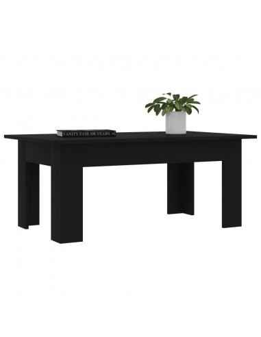 Tavolino da Salotto Nero 100x60x42 cm in Legno Multistrato