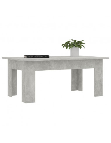 Tavolino Salotto Grigio Cemento 100x60x42 cm Legno Multistrato
