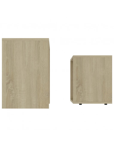 Set Tavolini Salotto Rovere Sonoma 48x30x45cm Legno Multistrato