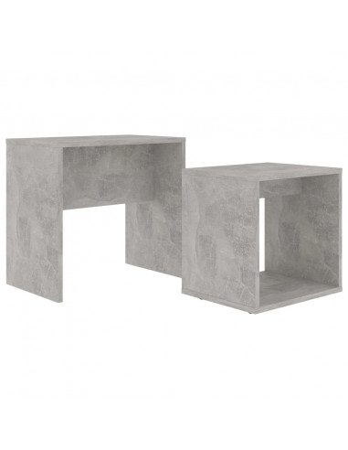 Set Tavolini da Salotto Grigio Cemento 48x30x45 cm Multistrato