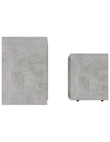 Set Tavolini da Salotto Grigio Cemento 48x30x45 cm Multistrato