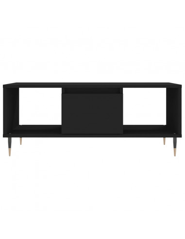 Tavolino da Salotto Nero 90x50x36,5 cm in Legno Multistrato