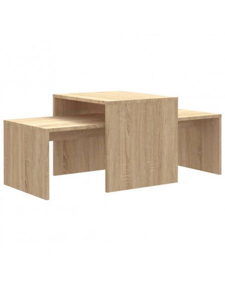Set Tavolini Salotto Rovere Sonoma 100x48x40 cm Multistrato