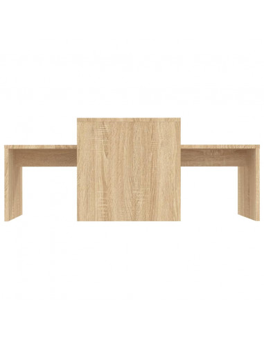 Set Tavolini Salotto Rovere Sonoma 100x48x40 cm Multistrato