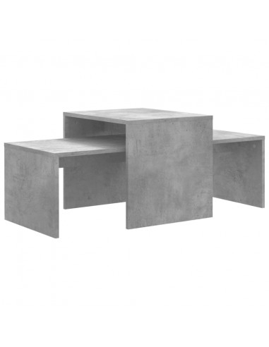 Set Tavolini da Salotto Grigio Cemento 100x48x40 cm Multistrato