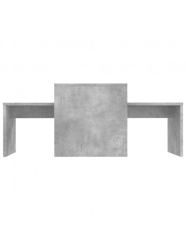 Set Tavolini da Salotto Grigio Cemento 100x48x40 cm Multistrato