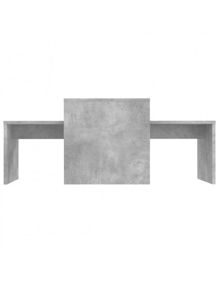 Set Tavolini da Salotto Grigio Cemento 100x48x40 cm Multistrato