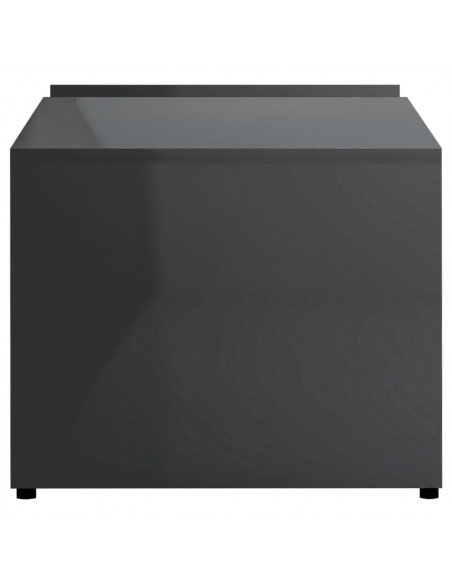 Tavolino da Salotto Grigio Lucido 90x45x35 cm Legno Multistrato