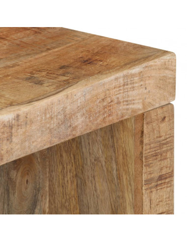 Set Tavolini da Salotto 2 pz in Legno Massello di Mango