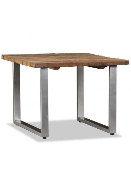 Tavolino da Salotto in Legno Massello Recuperato 55x55x40 cm