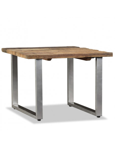 Tavolino da Salotto in Legno Massello Recuperato 55x55x40 cm