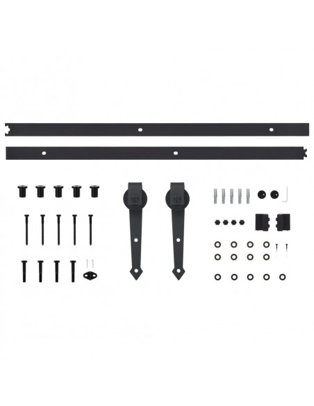 Porta Scorrevole con Set Hardware 100x210 cm in Legno di Pino