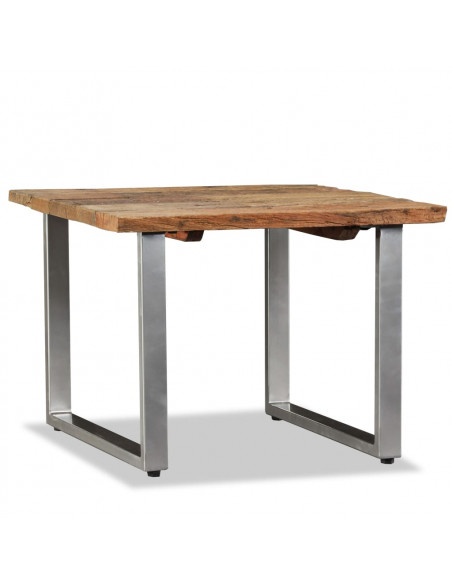 Tavolino da Salotto in Legno Massello Recuperato 55x55x40 cm