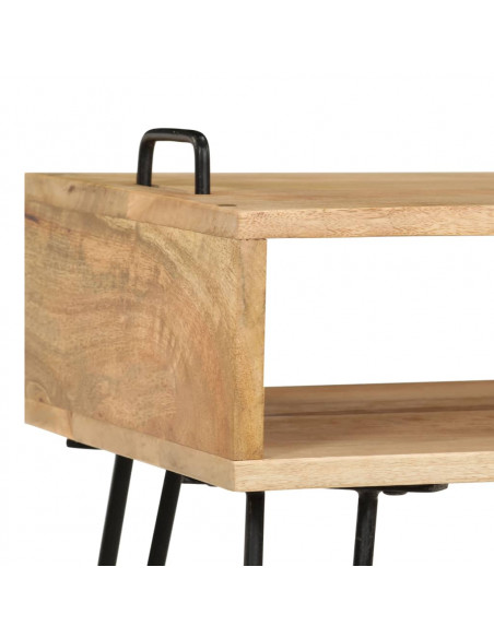 Tavolino da Salotto in Legno Massello di Mango 100x60x45 cm