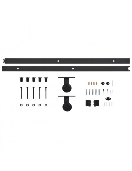 Porta Scorrevole con Set Hardware 100x210 cm in Legno di Pino