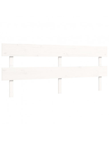 Giroletto Testiera Bianco Super King Size in Legno Massello