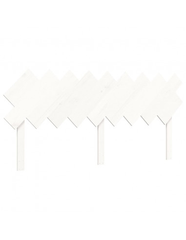 Giroletto Testiera Bianco Super King Size in Legno Massello