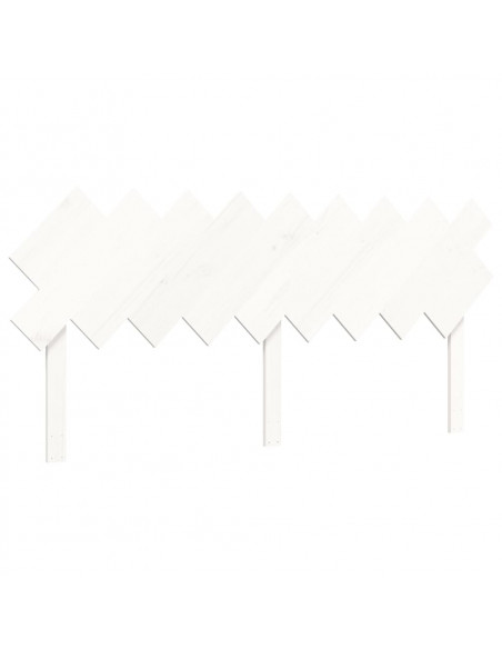 Giroletto Testiera Bianco Super King Size in Legno Massello