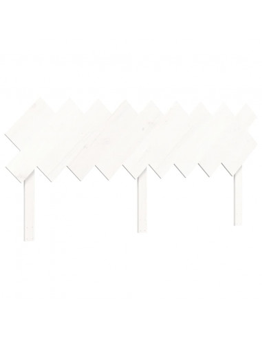 Giroletto Testiera Bianco Super King Size in Legno Massello