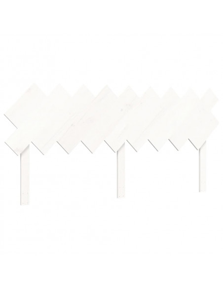 Giroletto Testiera Bianco Super King Size in Legno Massello